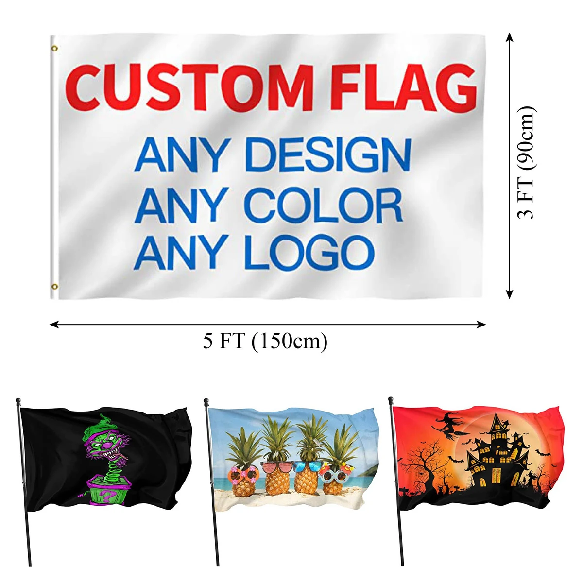 3 X 5 FT Custom Flag Banner With Grommets 1