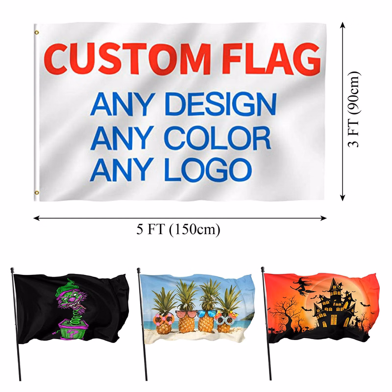 3 X 5 FT Custom Flag Banner With Grommets