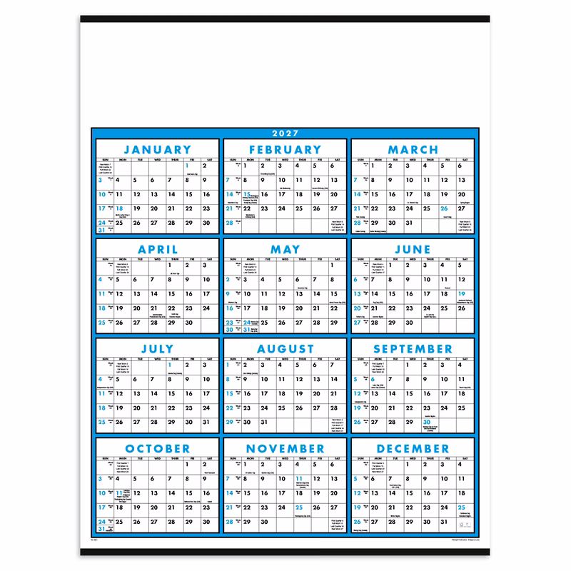 Triumph® Calendars Span-A-Year Non-Laminated Calendar