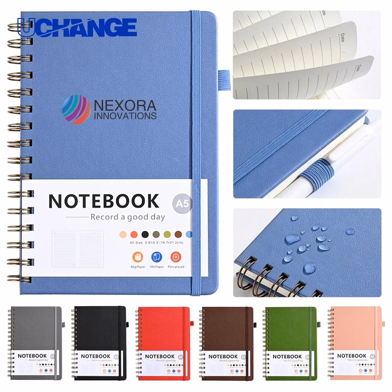Compact A5 Spiral Notebook Journal for School and Office