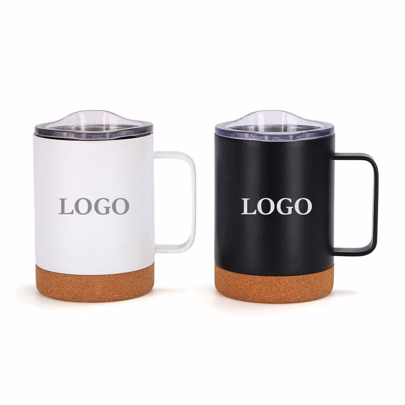 Stainless Steel Coffee Mug with Cork Bottom