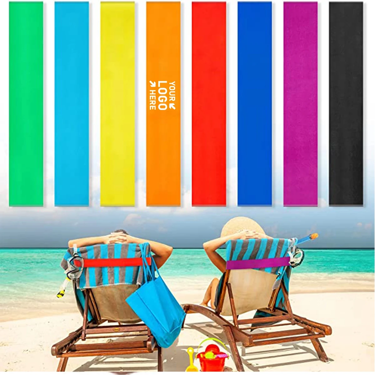Silicone Beach Towel Bands/Clips 1