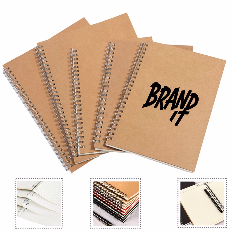 Vintage Kraft Paper Coil Notebook