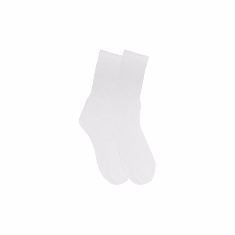 Men's Crew Socks - White Size 9-11