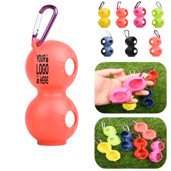 Silicone Golf Ball Holder With Key Ring