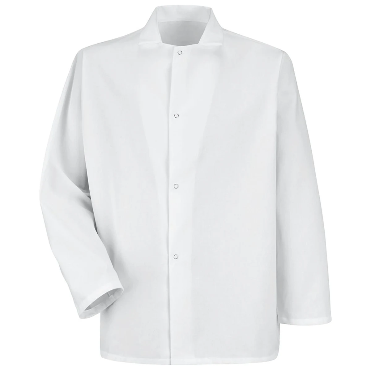 Men's Gripper-Front Short Butcher Coat - 0416 1
