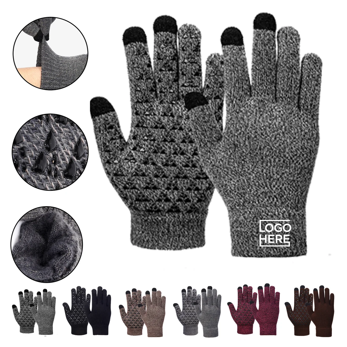 Anti Slip Touch Screen Winter Gloves 1