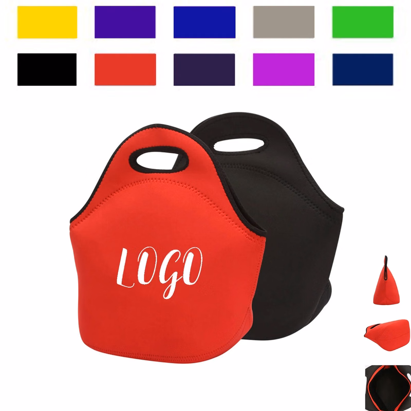 Zippered Neoprene Waterproof Lunch Tote