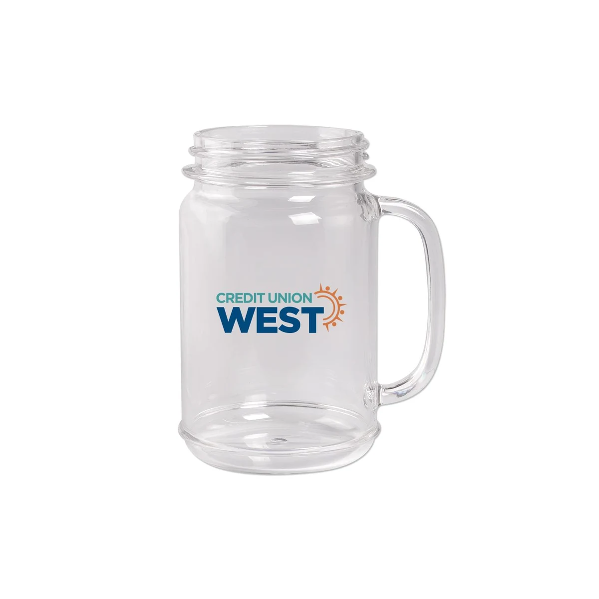 16 Oz Plastic Mason Jar with Handle 1