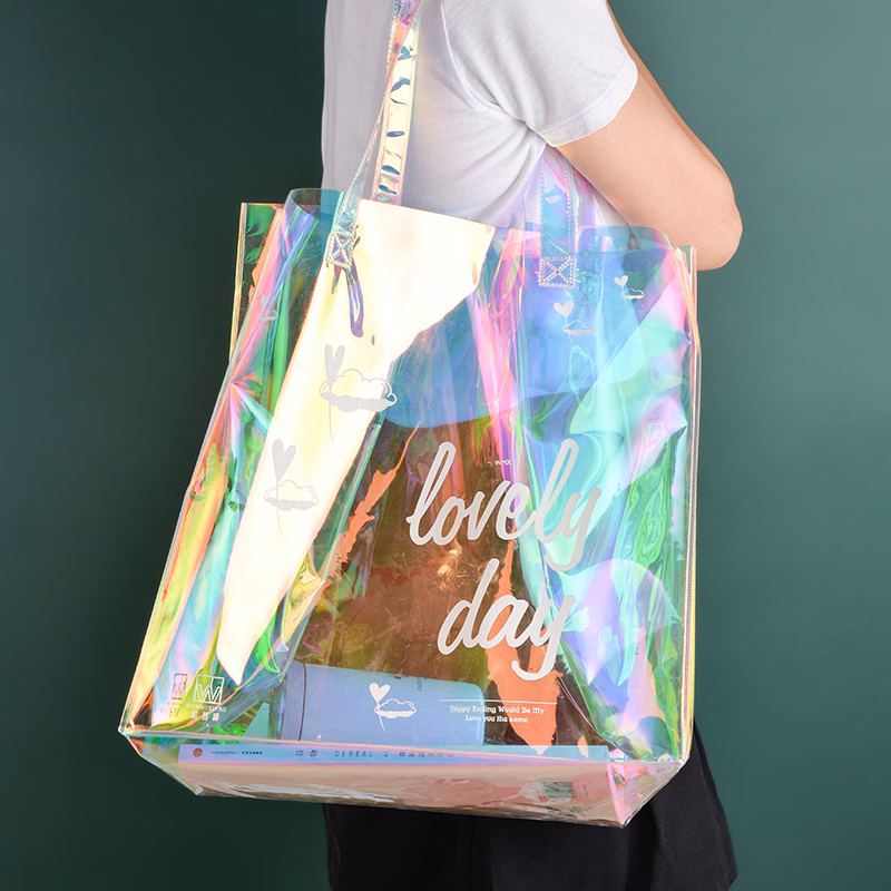 Holographic Clear Shopping Tote Bag