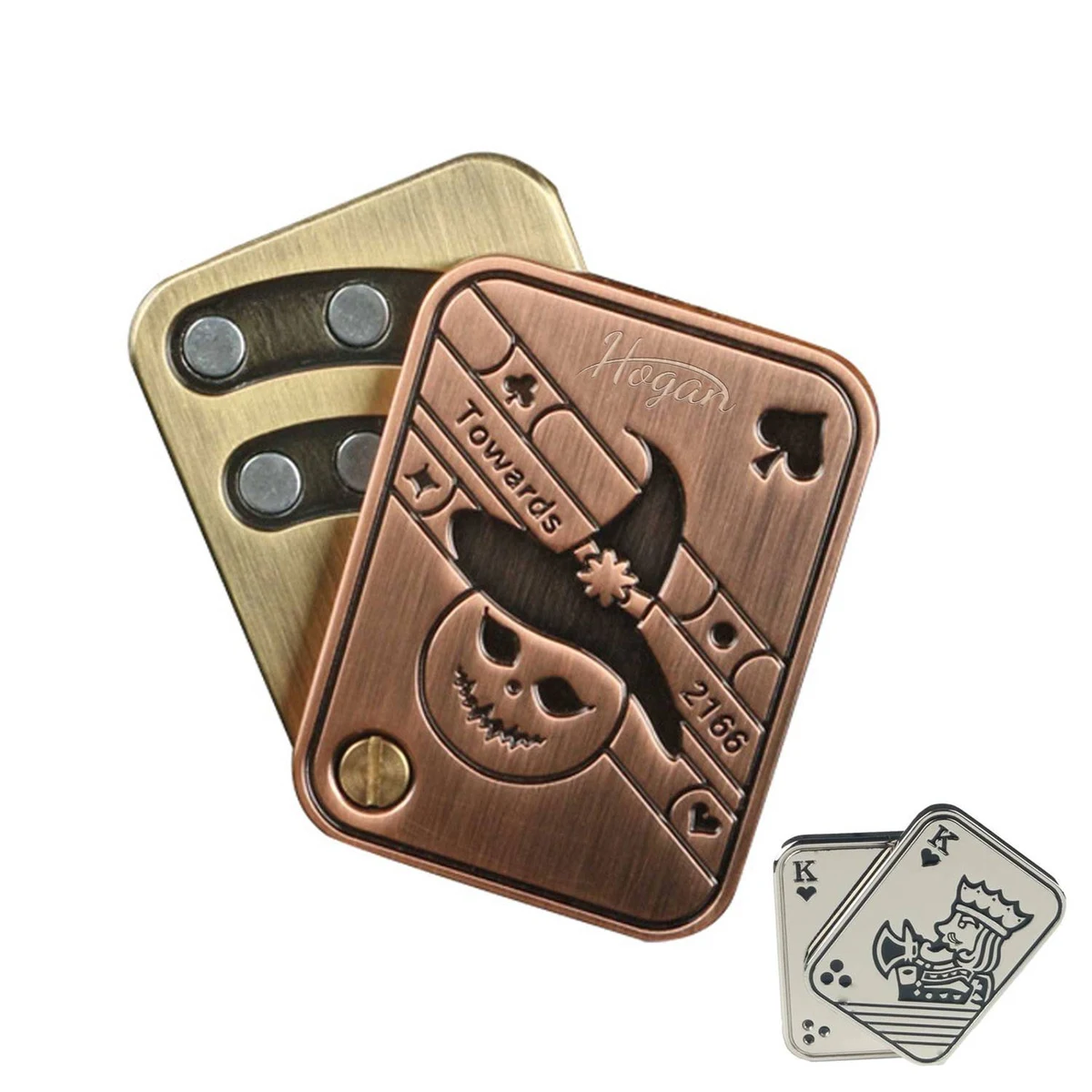Magnetic Metal Poker Push Card Fidget Slider Toy 1