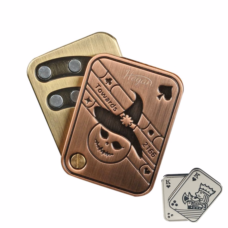 Magnetic Metal Poker Push Card Fidget Slider Toy