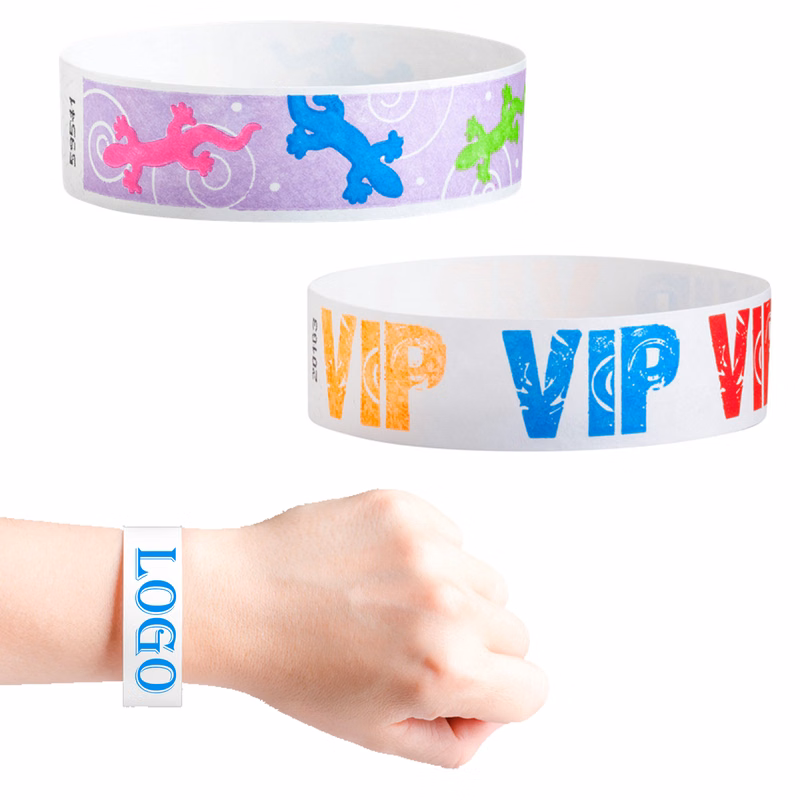 Tyvek Wristbands - Your Logo & Text MOQ50