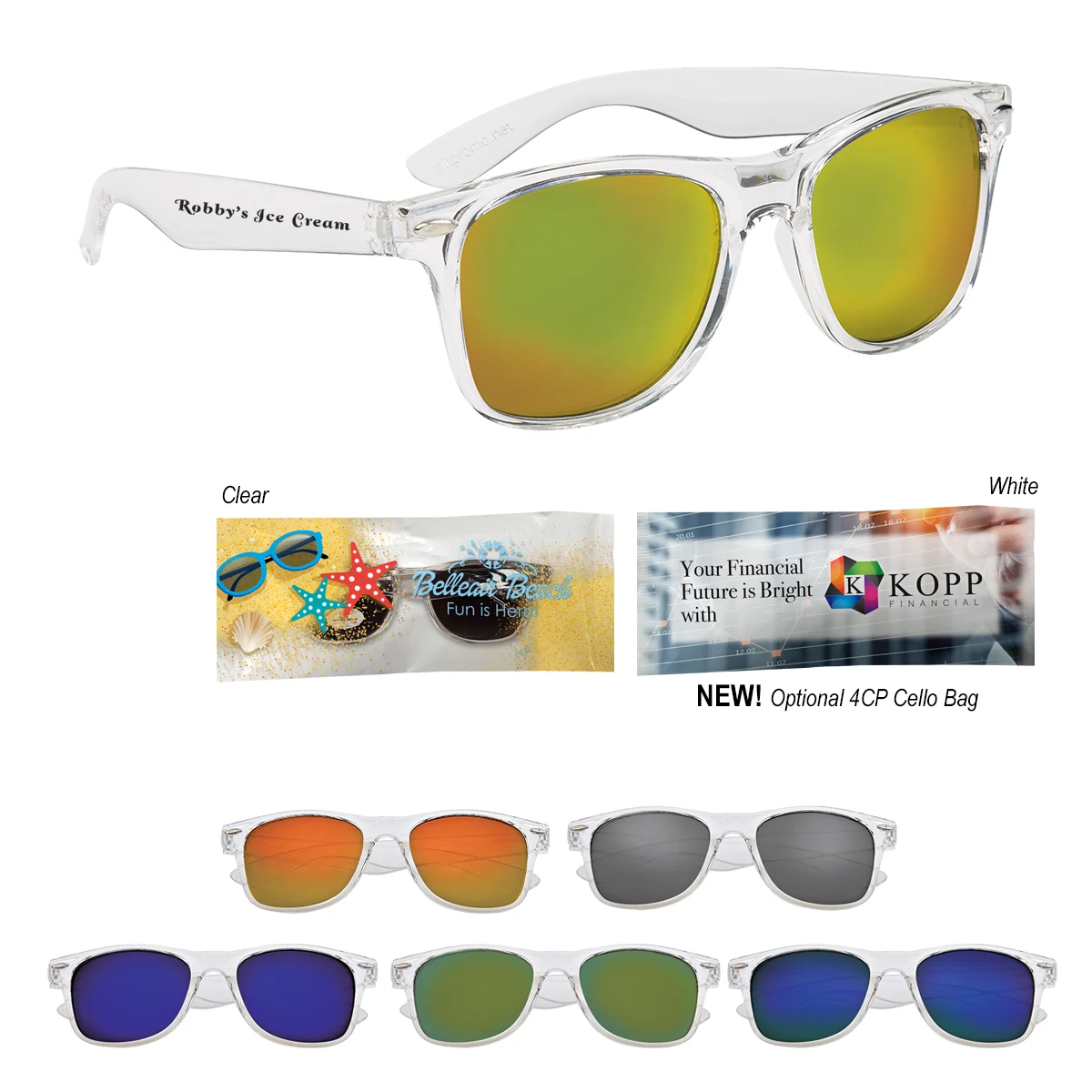 Crystalline Mirrored Malibu Sunglasses 1