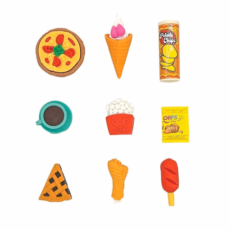 Snack Attack 2 3D Erasers 54/Bag