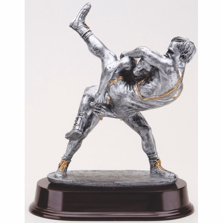 9" Tall Double Wrestling Male Figure Award