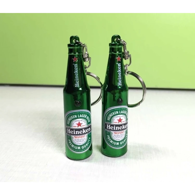 Beer Bottle Shape Projection LED Key Chain 1