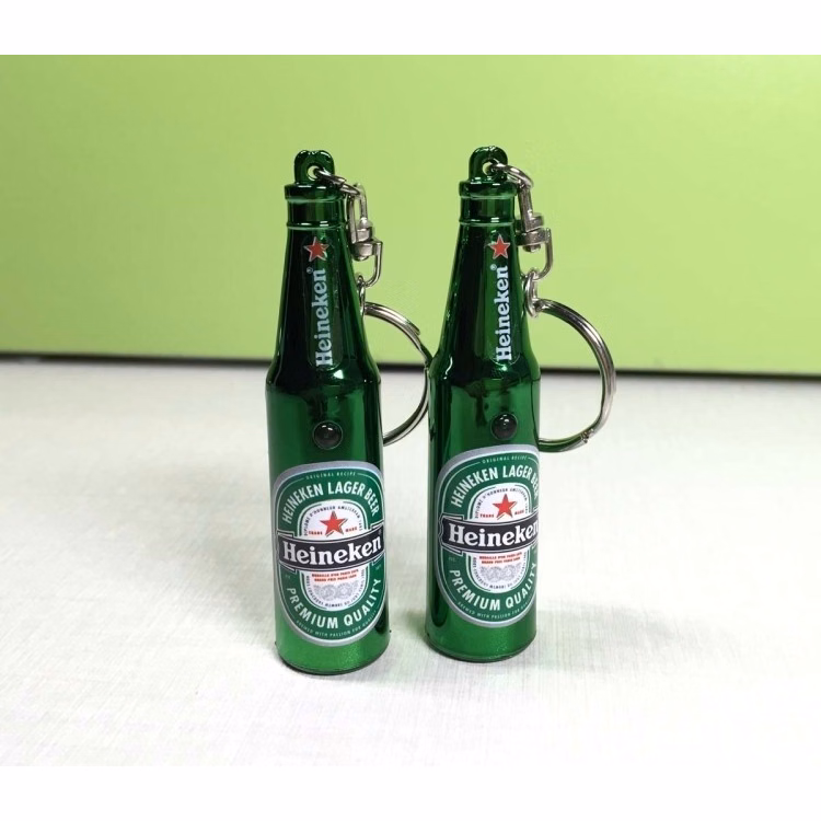 Beer Bottle Shape Projection LED Key Chain