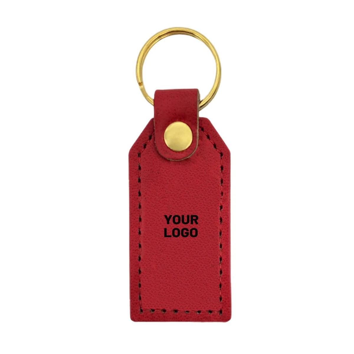 PU Leather Rectangular Keychain 1