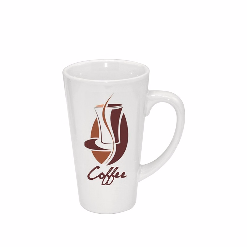 Traditional White Ceramic Mug, 17 oz.