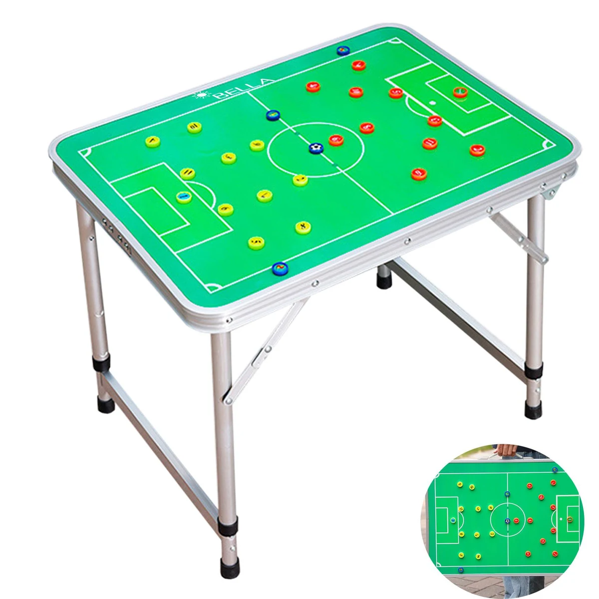 Aluminum alloy folding portable magnetic football board 1