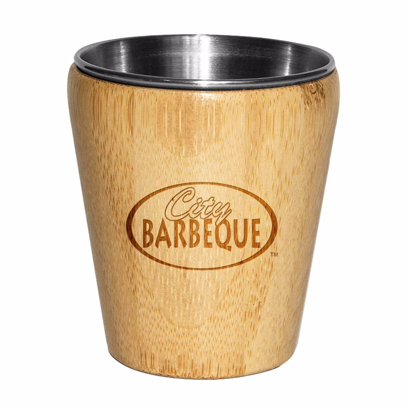 Bamboo and Stainless Steel Shot Glass