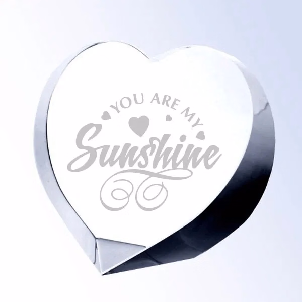 Personalized Crystal Always In My Heart Paperweight