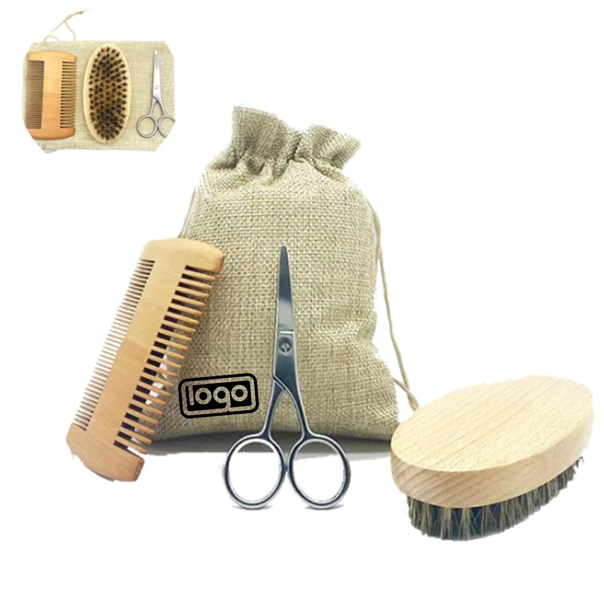 Set Of 4 Men'S Beard Combs 1