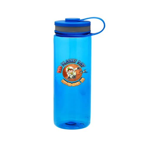 Wide Mouth Plastic Water Bottle - Screw-on Cap, 26 oz. 1