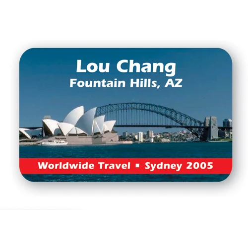 Full Color Name Badge w/ Personalization Rectangle W/Rounded Corners (2.125"X3.375") 1