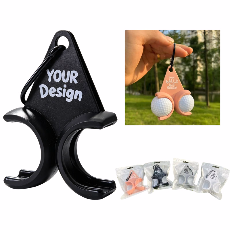 Golf Ball Carry Clip With Carabiner