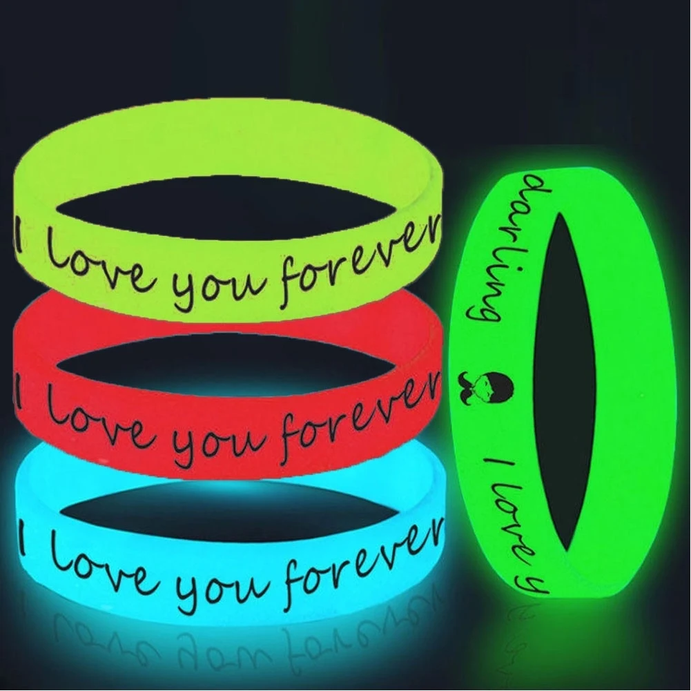 Glow in the Dark Printed Custom Silicone Wristband 1