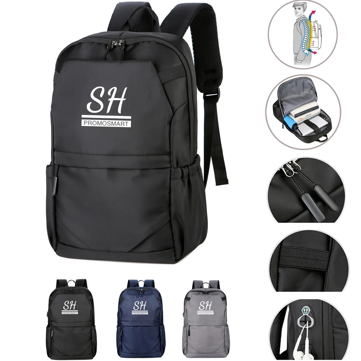 14 inch Laptop Backpack With USB Charging Port 1