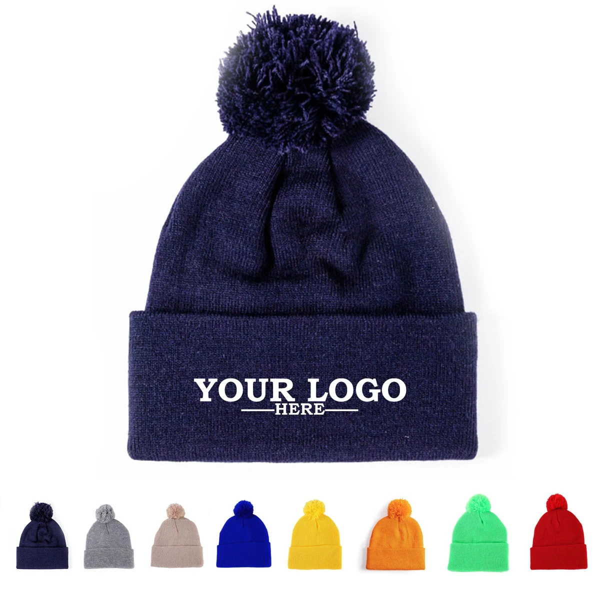 Pom Knit Hat 1