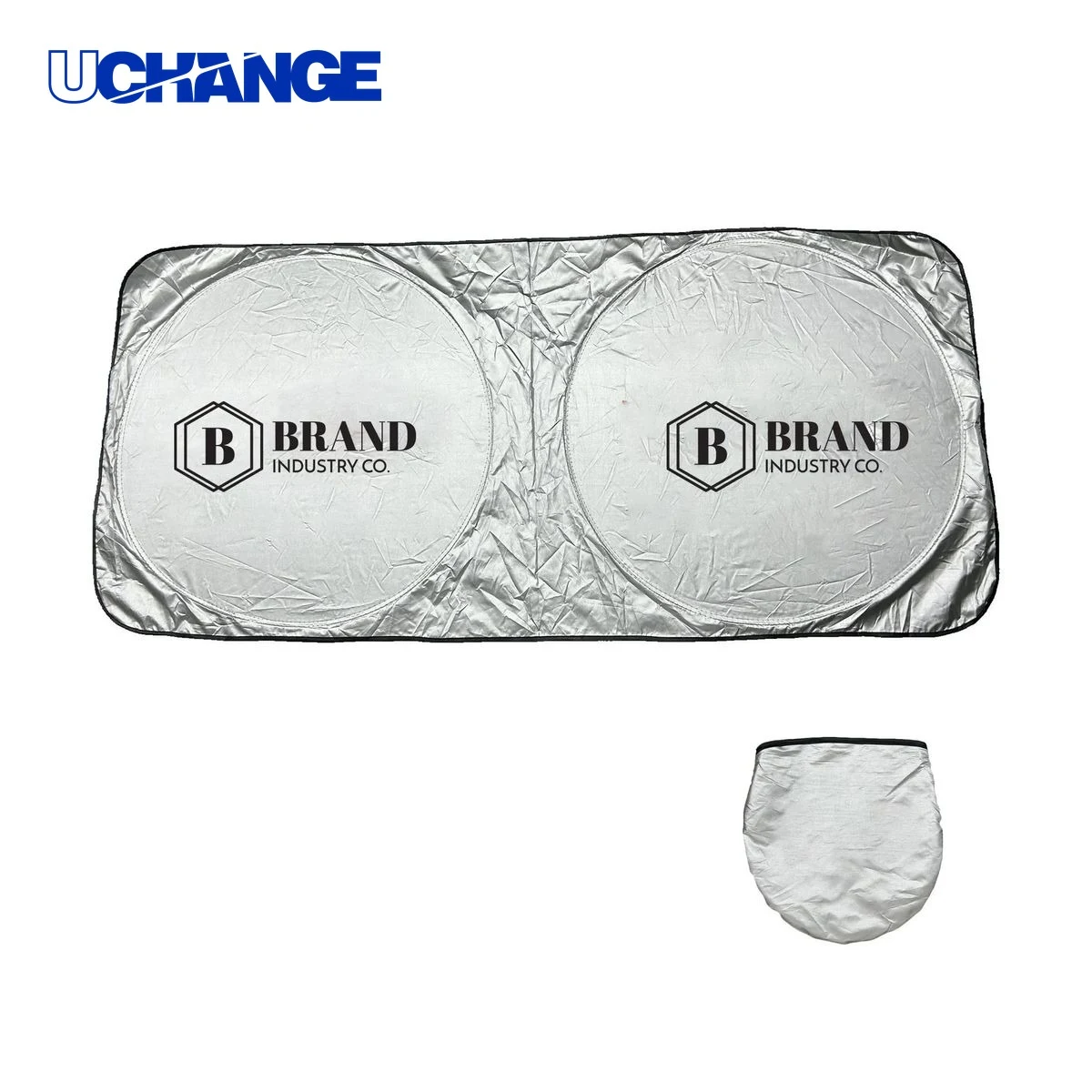 Foldable Car Windshield Sunshade With Pouch 1