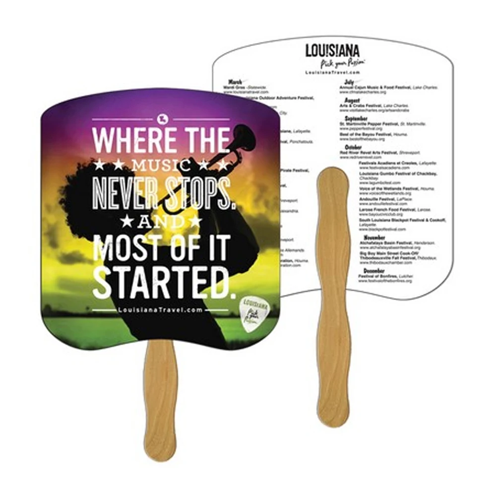Bread Slice Hand Fan Full Color (2 Sides) 1