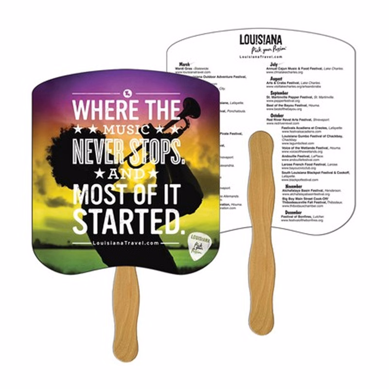 Bread Slice Hand Fan Full Color (2 Sides)