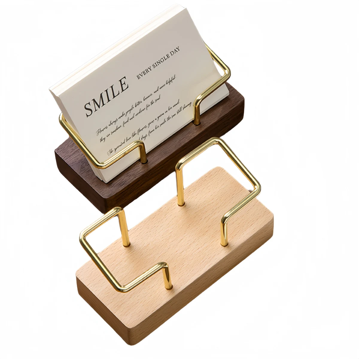 Wood Business Card Stand For Office 1