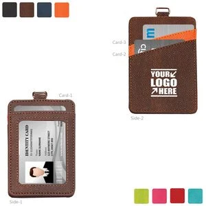 Dual Colored 3 Pockets PU Leather Card Holder 1