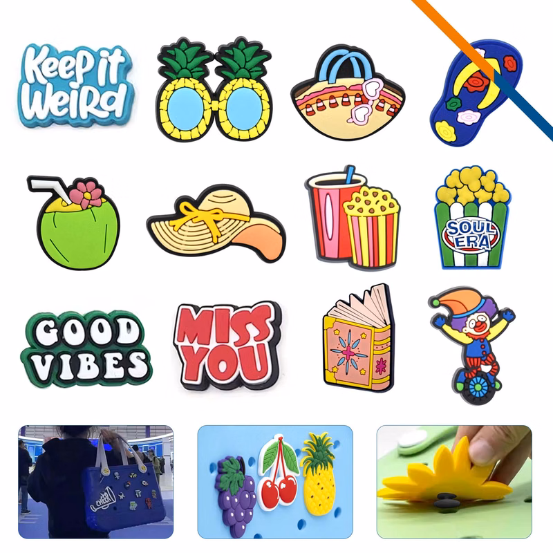 Cutepin Custom Shape PVC Beach Tote Charms