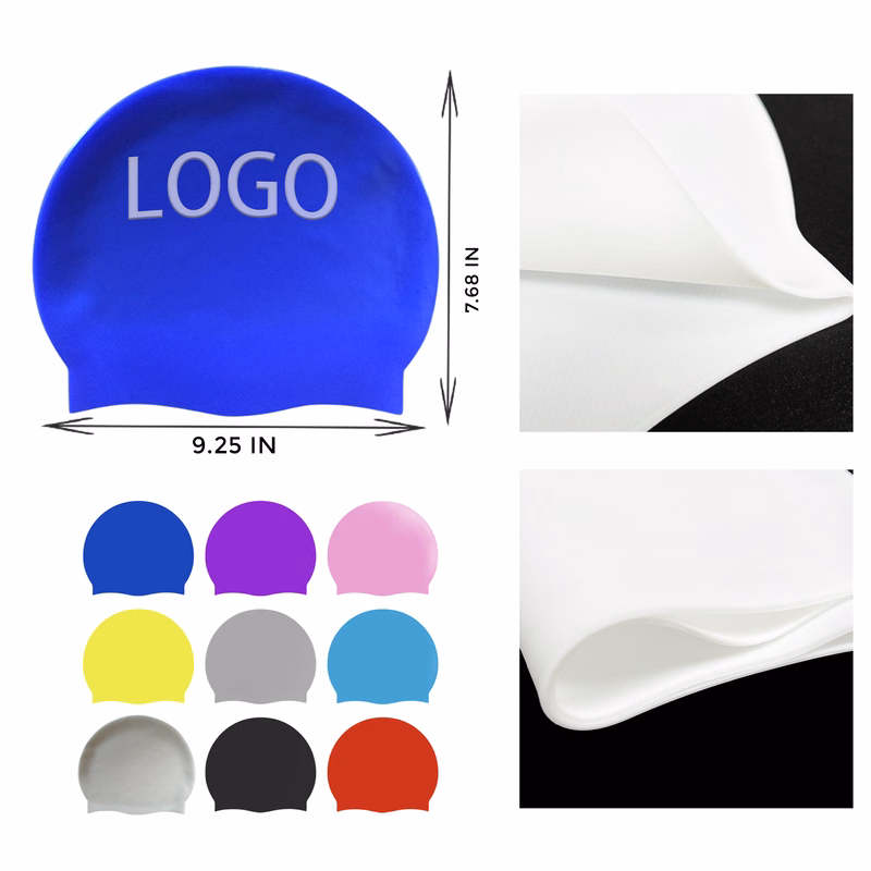 MOQ 50 PCS Durable Silicone Swimming Cap