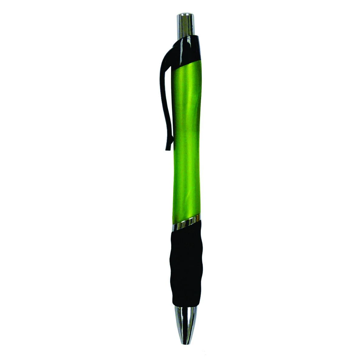 Lime Green Pad Printed Plastic Ball Point Pen 1