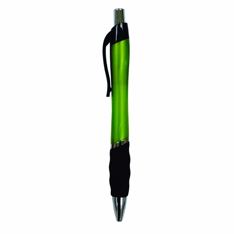 Lime Green Pad Printed Plastic Ball Point Pen