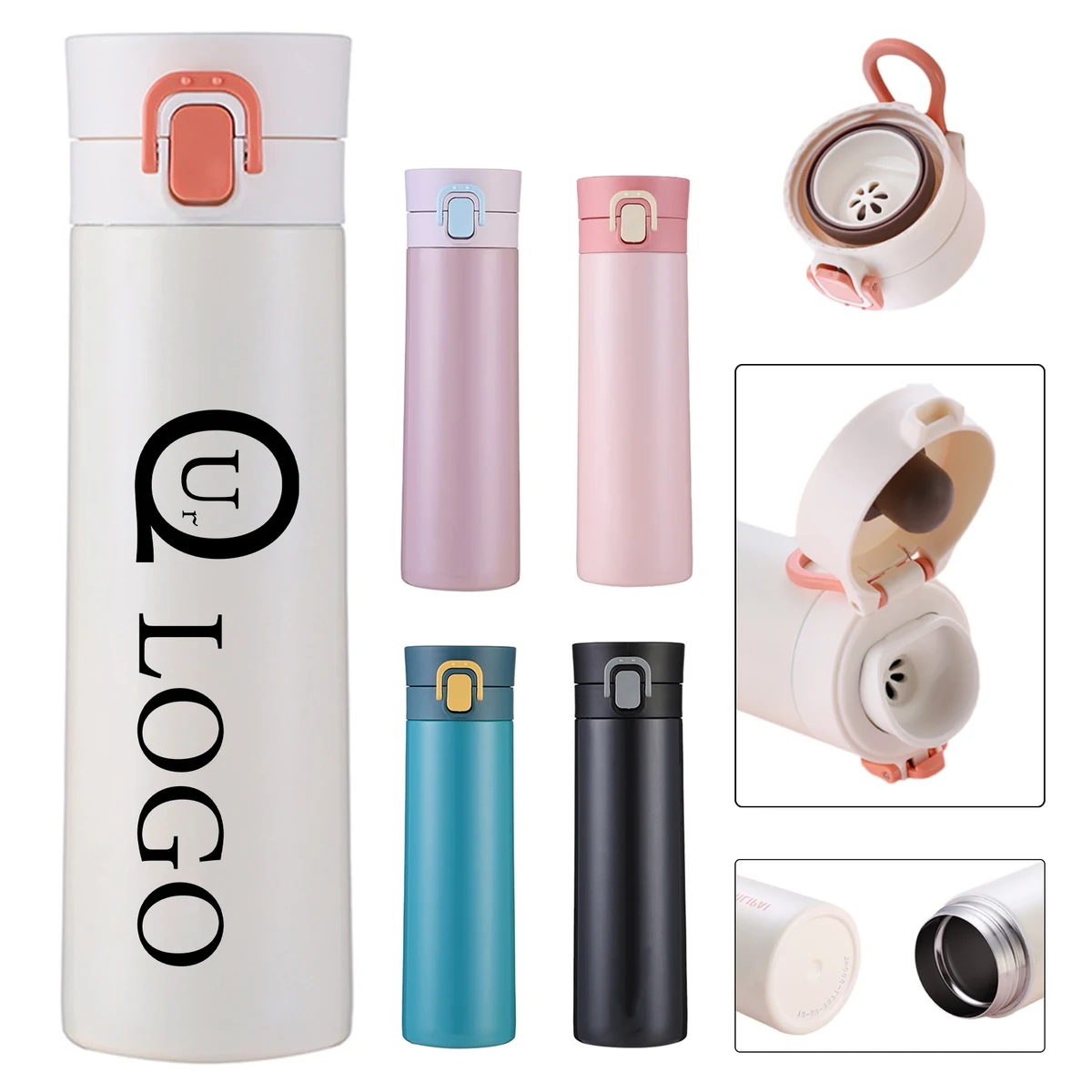 350Ml Insulation Cup W/ Bouncing Lid 1