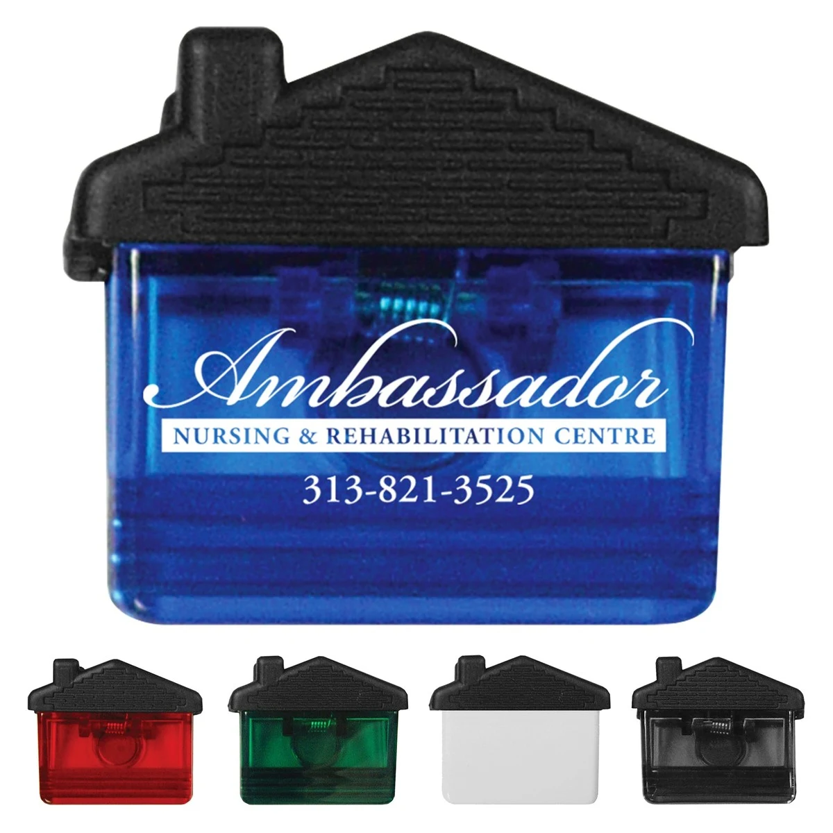 House Shape Clip, custom magnet with logo imprint 1