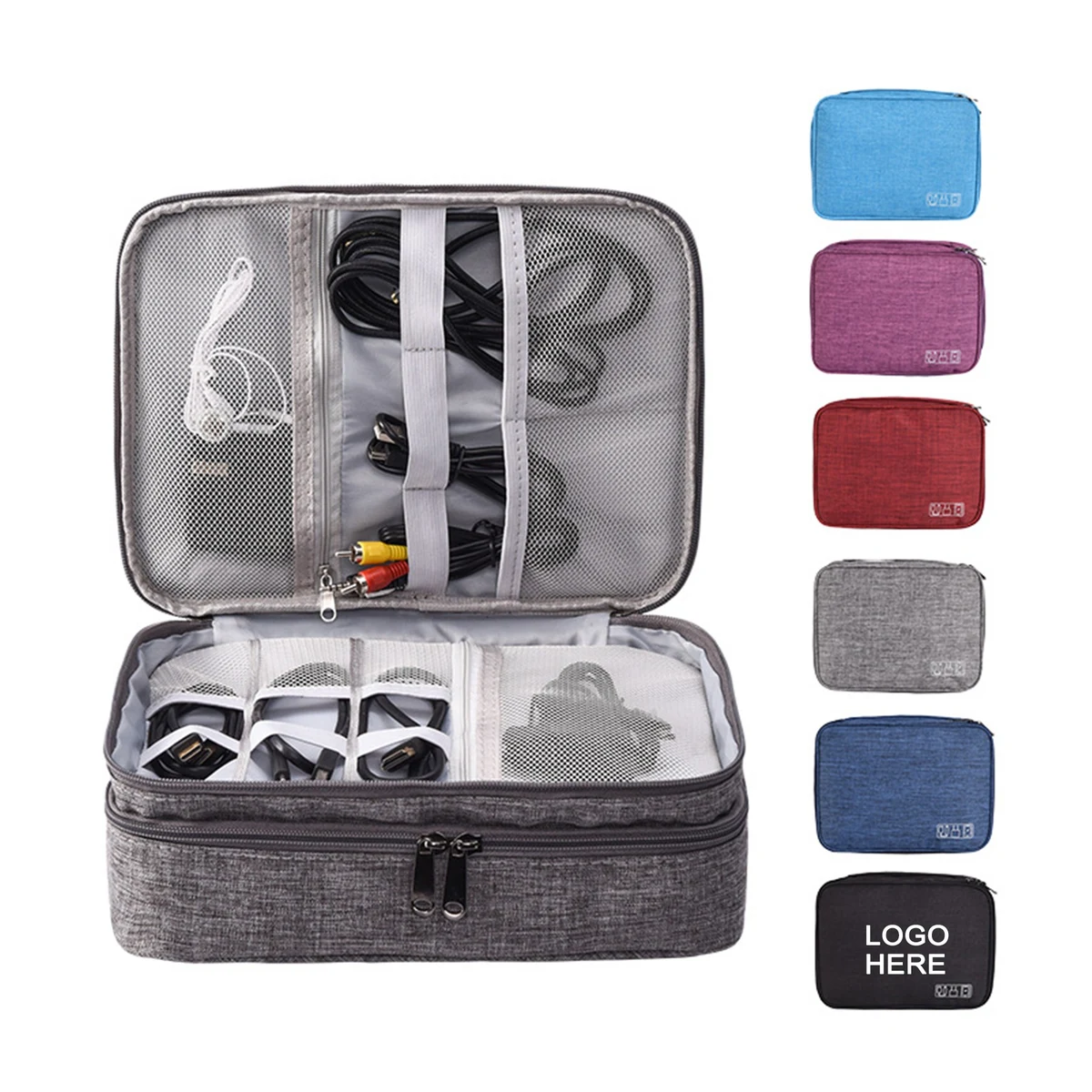 Electronics Organizer Portable Storage Case for Cable 1
