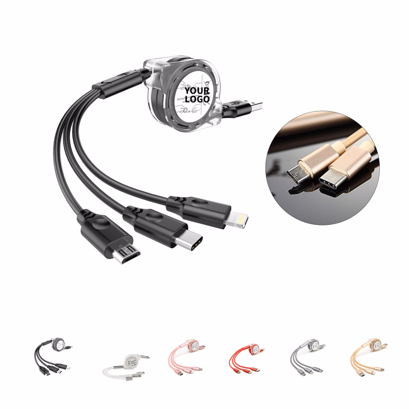 Three In One Retractable Charging Cable