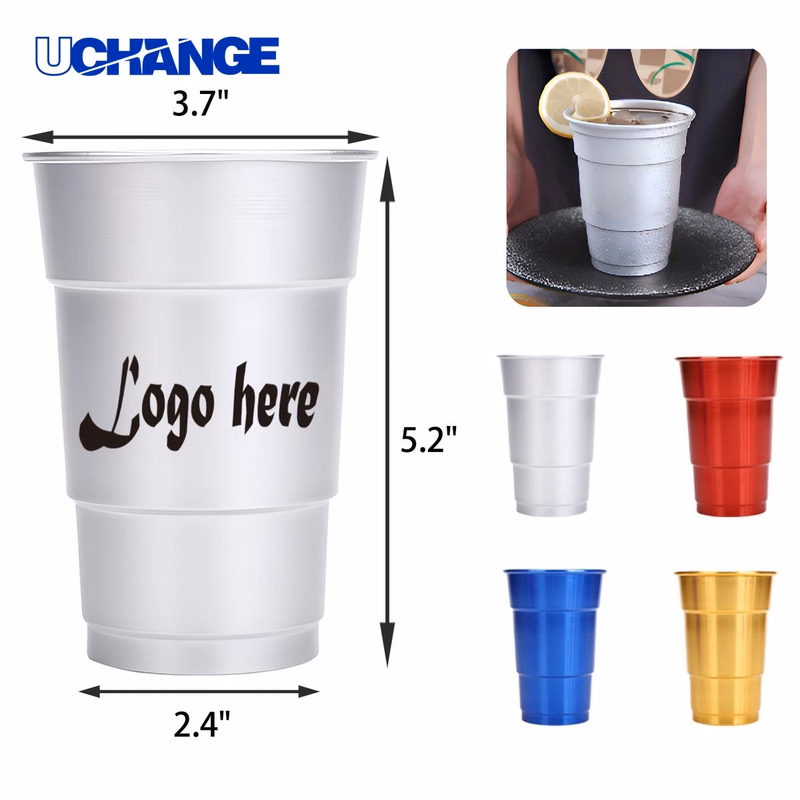 Sturdy Aluminum Cup Container (16 OZ)