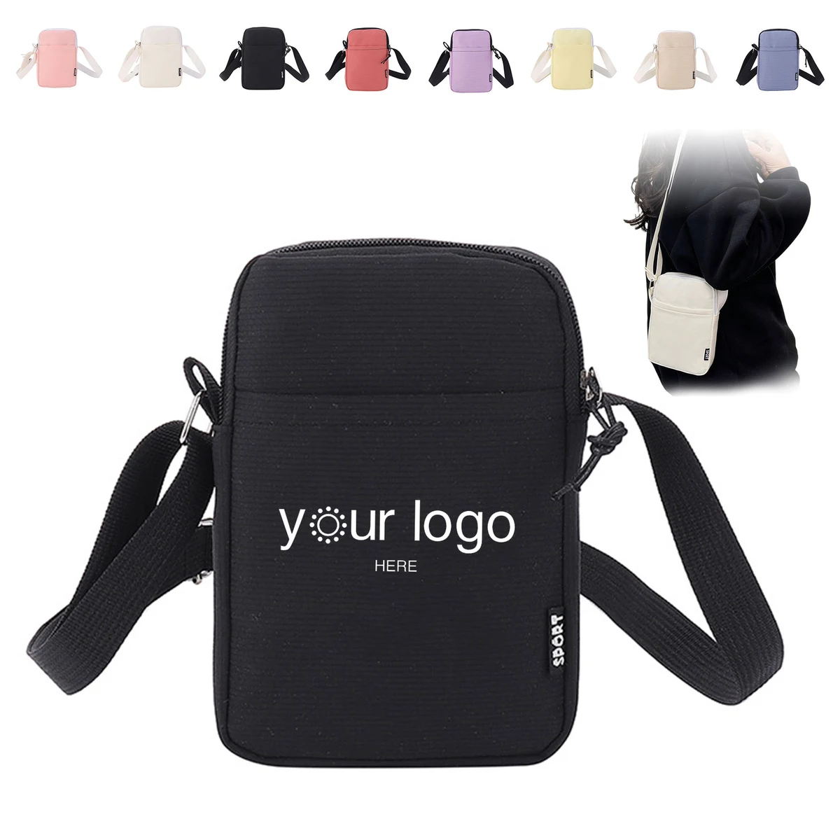 Zipper Crossbody Shoulder Bag 1