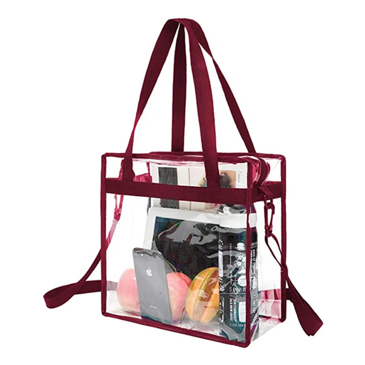 Clear Stadium Approved Tote bag with zipper 1